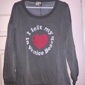 Open back sweatshirt